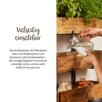 Lange Ziegelform mit 2 Fächern