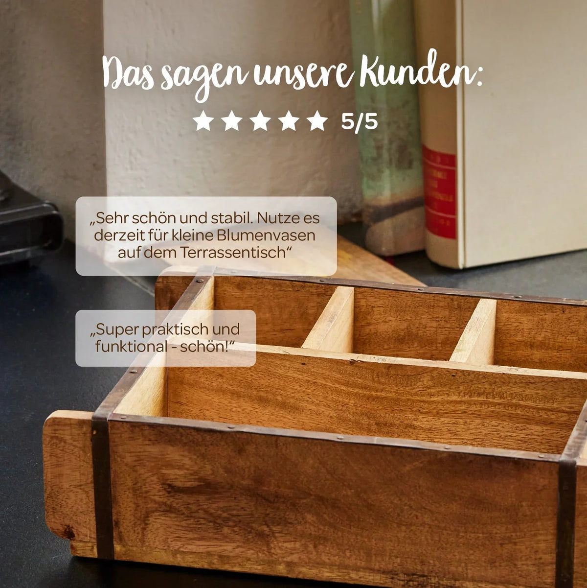 Ziegelform mit 4 Fächern