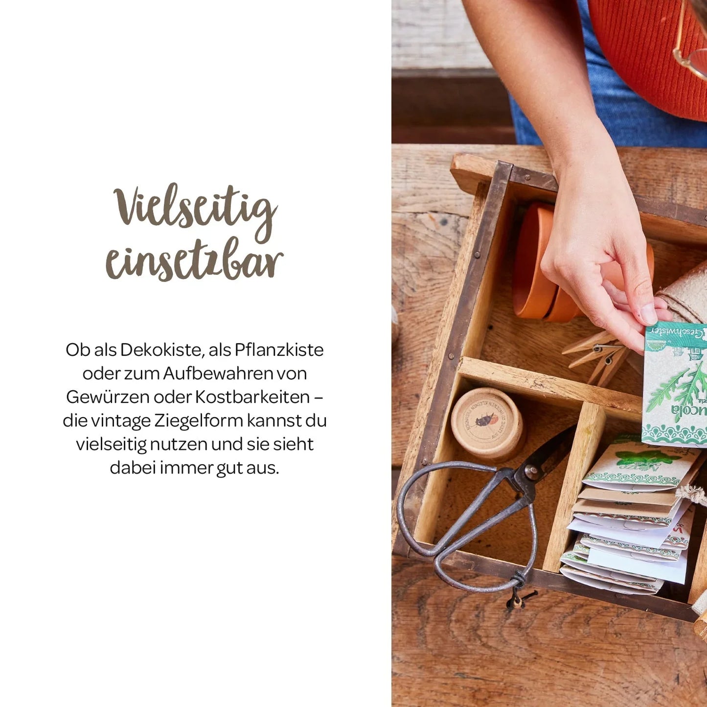 Ziegelform mit 4 Fächern