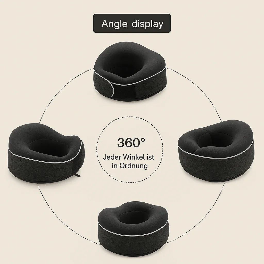 Nackenkissen für erholsamen Schlaf nach der Haartransplantation – kompakt, komfortabel & ideal für Reisen