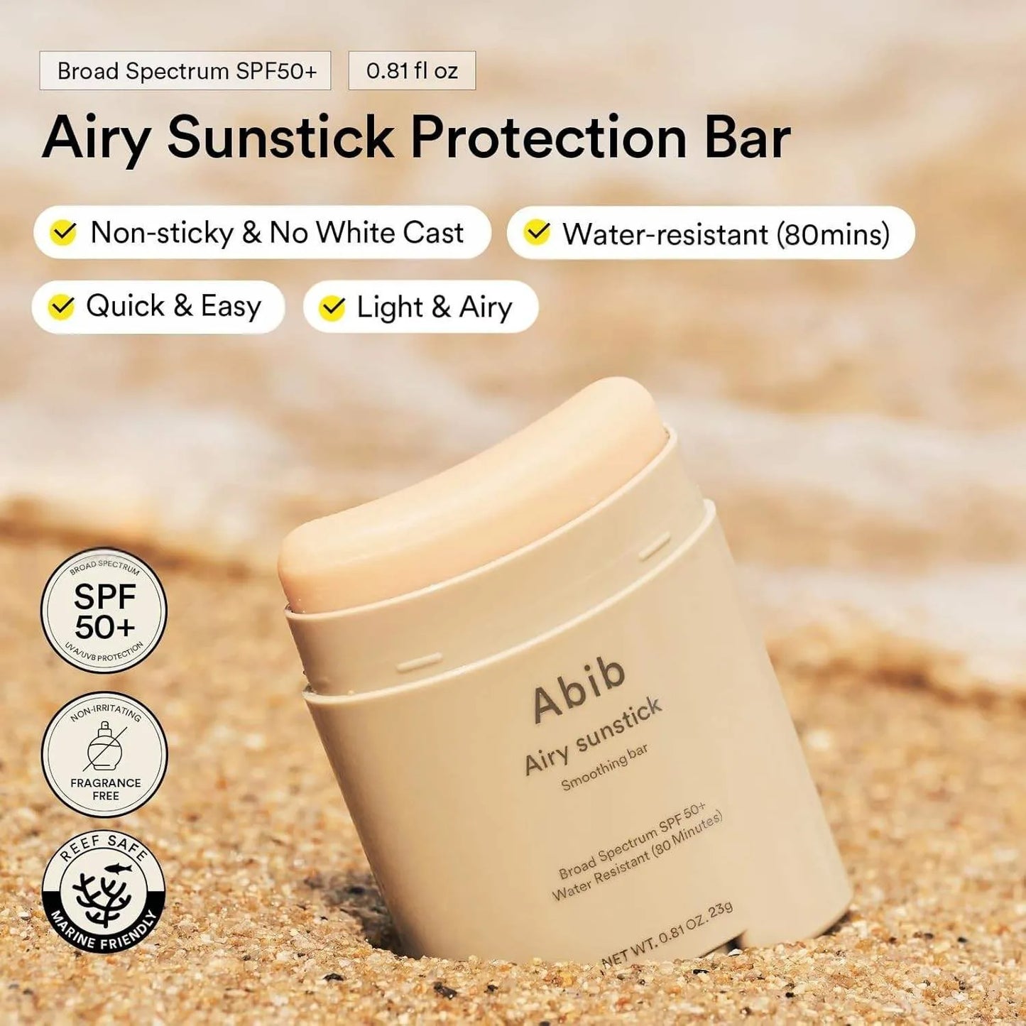 Abib Airy Sunstick Smoothing Bar 23g