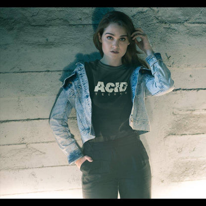 Acid Techno T-Shirt (weiß oder schwarz, Frauen)
