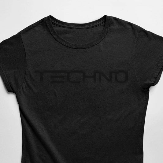 All black Techno T-Shirt (Frauen)