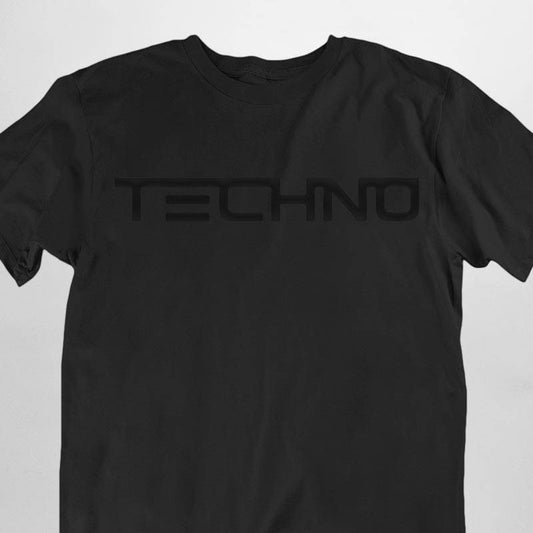 All black Techno T-Shirt (unisex)