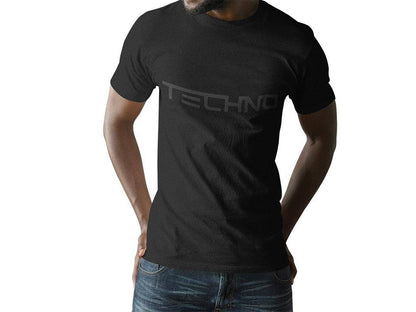 All black Techno T-Shirt (unisex)
