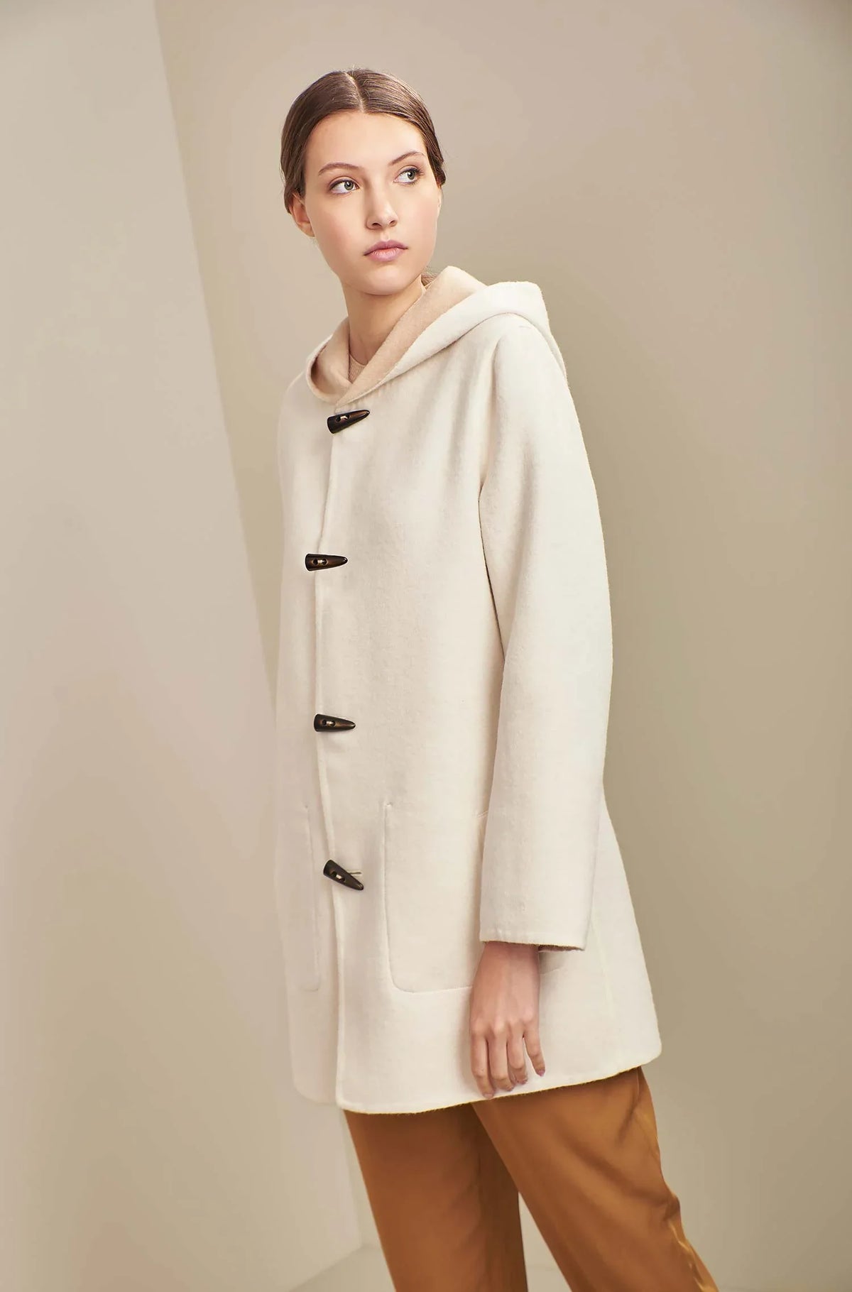 KUNA - Alpaka Wende-Mantel ANASTASIA – Zwei Mäntel in Einem