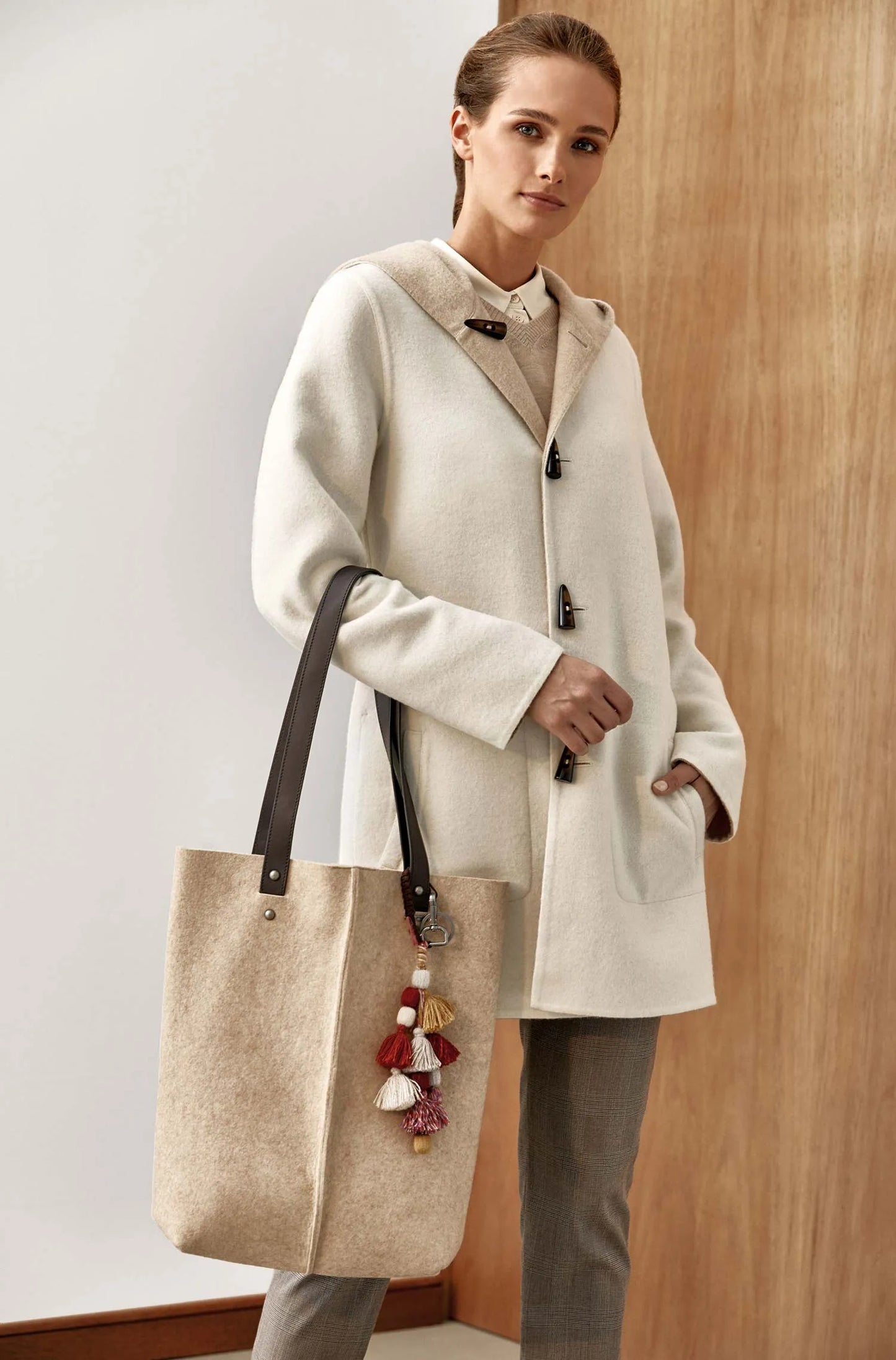 KUNA - Alpaka Wende-Mantel ANASTASIA – Zwei Mäntel in Einem