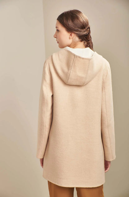 KUNA - Alpaka Wende-Mantel ANASTASIA – Zwei Mäntel in Einem