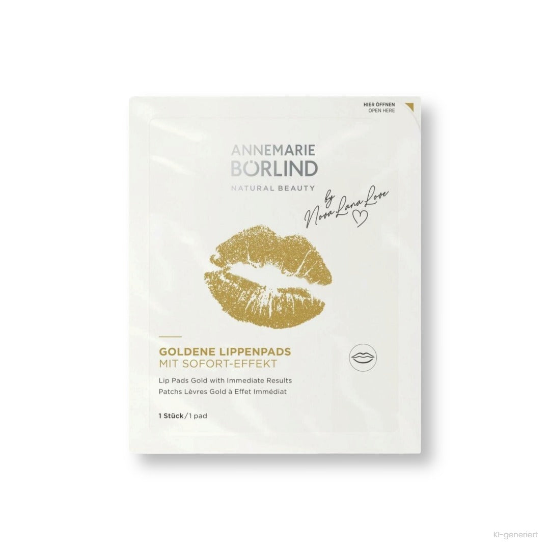 Annemarie Börlind Goldene Lippenpads mit Sofort-Effekt, Verpackung