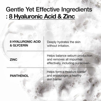 Anua 8 Hyaluronic Acid Hydrating Gentle Foaming Cleanser 150ml