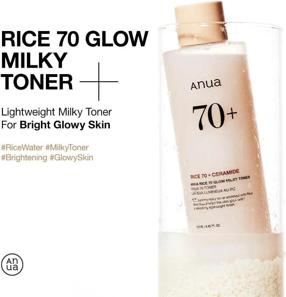 Anua Rice 70 Glow Milky Toner 250ml Gesichtswasser