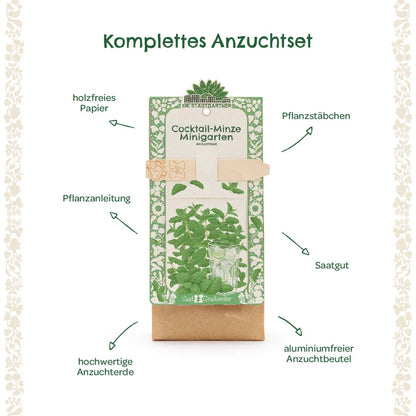 Anzuchtset – Minigarten Cocktail Minze