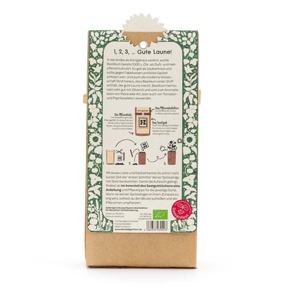 Anzuchtset – Minigarten BIO-Basilikum