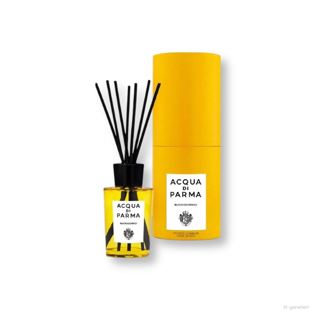Acqua di Parma Buongiorno Raumduft-Diffuser 500 ml mit Stäbchen und gelber Geschenkröhre