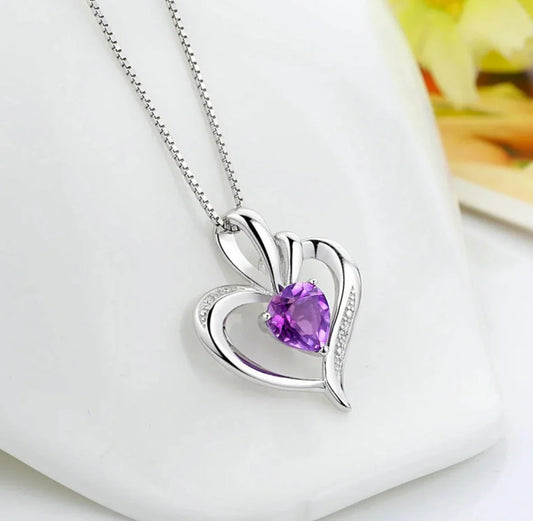 Kette mit Anhänger aus 925er Sterling-Silber, Herz - Variante 2