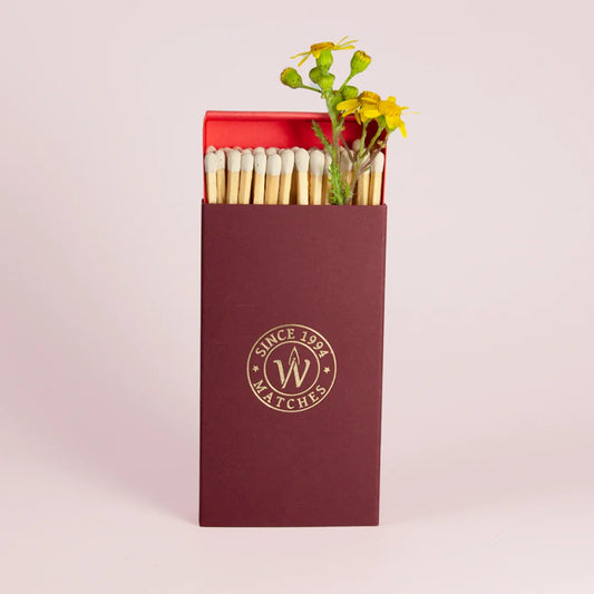 Premium Streichhölzer – Lange Design-Streichhölzer - Bordeaux