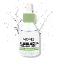 Niacinamide 10% + Hyaluronsäure Serum. Porenverfeinerung, Hautflecken-Reduktion & Feuchtigkeit 30 ml