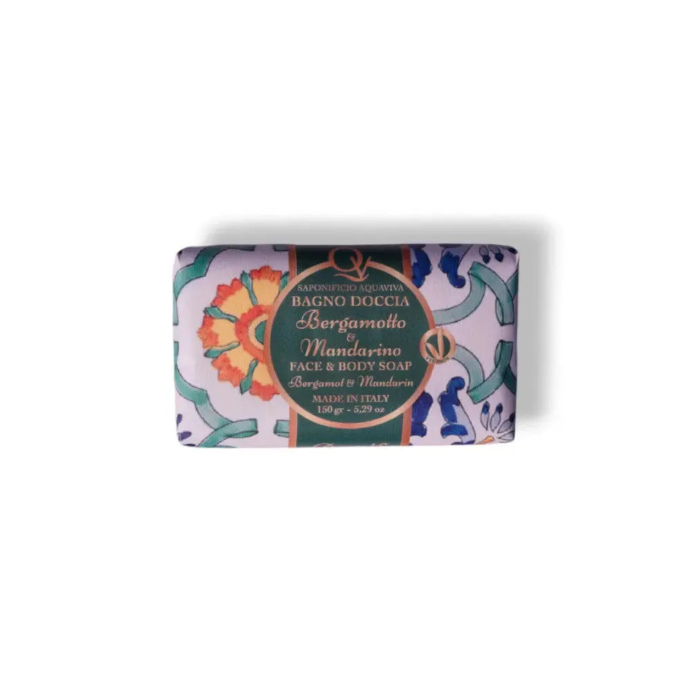 Saponifico Aquaviva Bergamotto & Mandarino Face & Body Soap - BLACK ELIXIR - Maison de Parfum