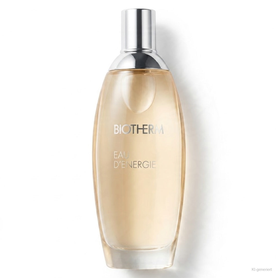 Biotherm Eau d'Énergie Eau de Toilette 100 ml – ovale Glasflasche mit goldenem Duft und silberner Sprühkappe