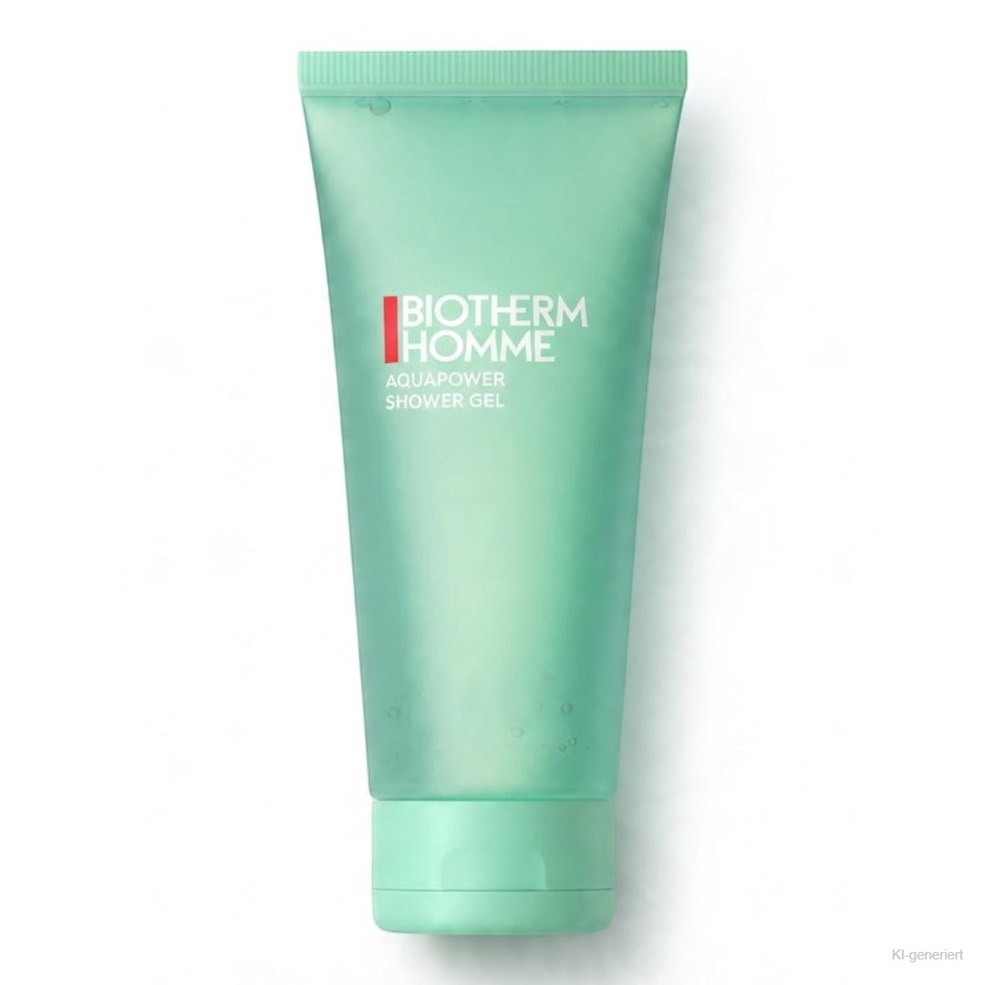 Biotherm Homme Aquapower Duschgel – mintgrüne Tube mit Klappverschluss