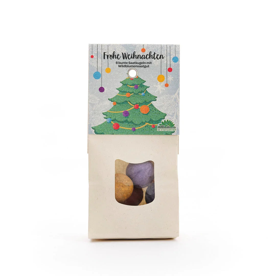 Weihnachtskugeln – Bunte Blumenmurmeln