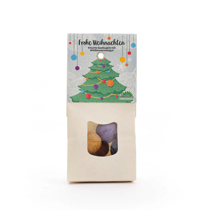 Weihnachtskugeln – Bunte Blumenmurmeln