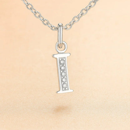 Kette mit Anhänger aus 925er Sterling-Silber, verschiedene Buchstaben, 45cm