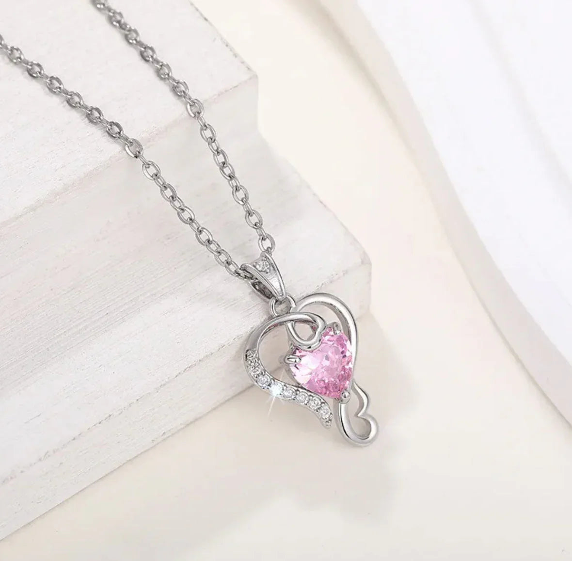 Kette mit Anhänger aus Edelstahl, Romantic Heart