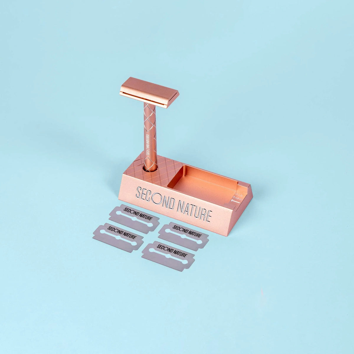 Rasierset - Rasierhobel mit Ständer und Klingen -