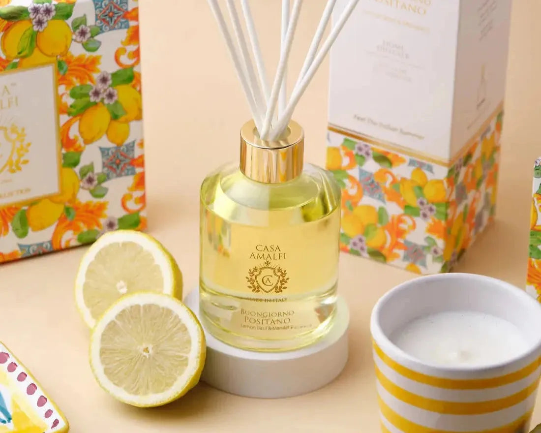 CASA AMALFI BUONGIORNO POSITANO HOME DIFFUSER - Lemon Basil & Mandarin - BLACK ELIXIR - Maison de Parfum