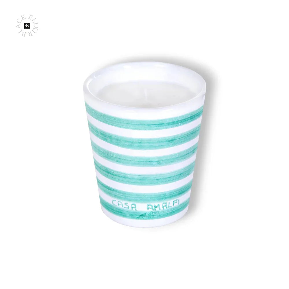 CASA AMALFI TAKE ME TO CAPRI HAND PAINTED CANDLE - White Fig & Summer Peach