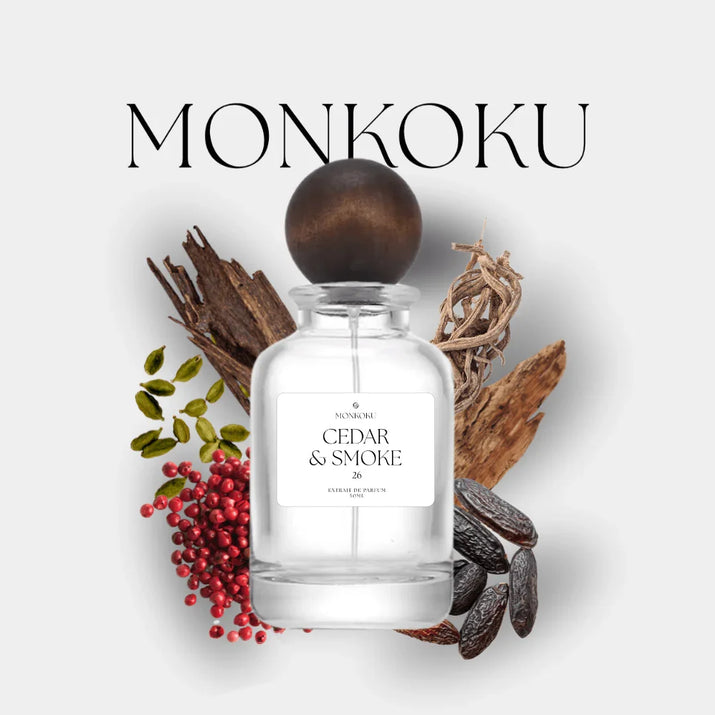 Cedar & Smoke Extrait de Parfum || MonKoku - BLACK ELIXIR - Maison de Parfum
