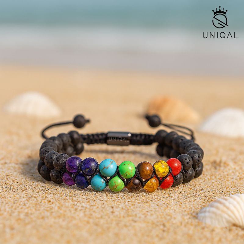 PERLENARMBAND CHAKRA MIX 6MM