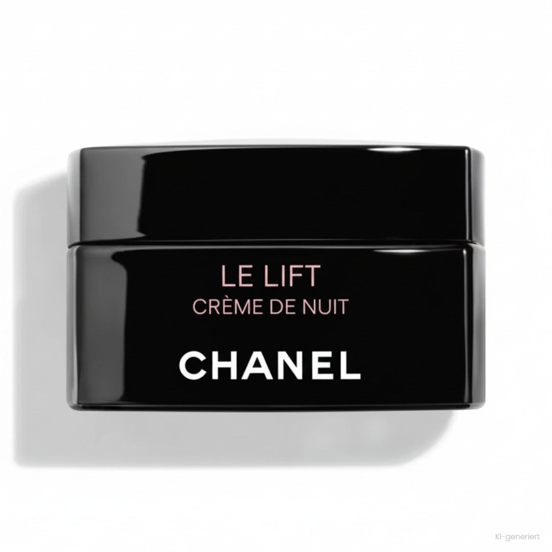 Chanel Le Lift Crème de Nuit 50ml, schwarzer Tiegel vor weißem Hintergrund