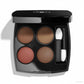 Chanel Les 4 Ombres Multi-Effect Quadra Eyeshadow 268 Candeur et Expérience – geöffnete Lidschatten-Palette mit Applikator, freigestellt auf weißem Hintergrund