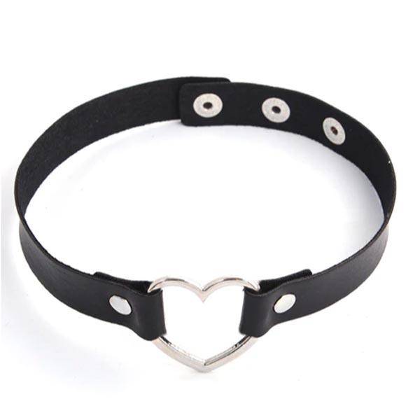 Choker Halsband (Ring oder Herz)