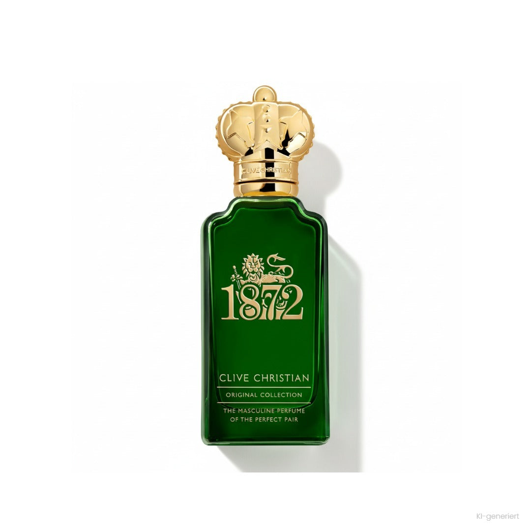 Clive Christian Original Collection 1872 Masculine Parfum 50 ml, grüner Flakon mit goldener Krone