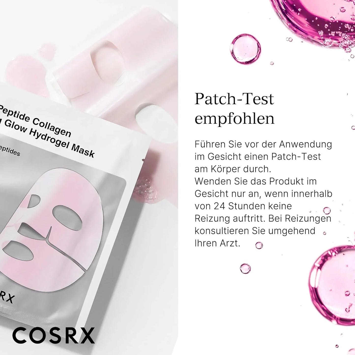 COSRX the Peptide Collagen Lifting Glow Hydrogel Mask 3 St.