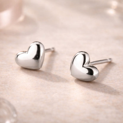 Ohrstecker aus 925er Sterling-Silber, Mini-Herzchen, 0,5cm