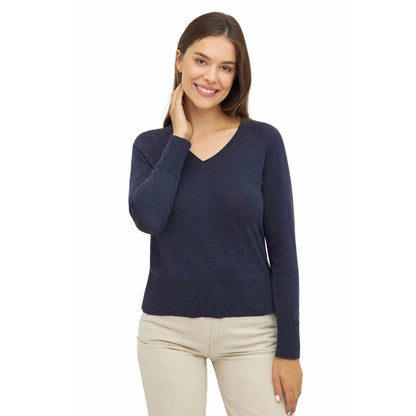 Apu Kuntur - Pullover AURELIA – V-Ausschnitt aus Bio-Baumwolle & Baby Alpaka