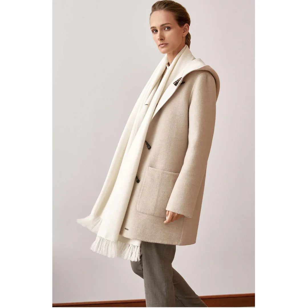 KUNA - Alpaka Wende-Mantel ANASTASIA – Zwei Mäntel in Einem