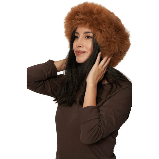 Apu Kuntur - Alpaka Fellmütze - 100% Alpaka-Fell