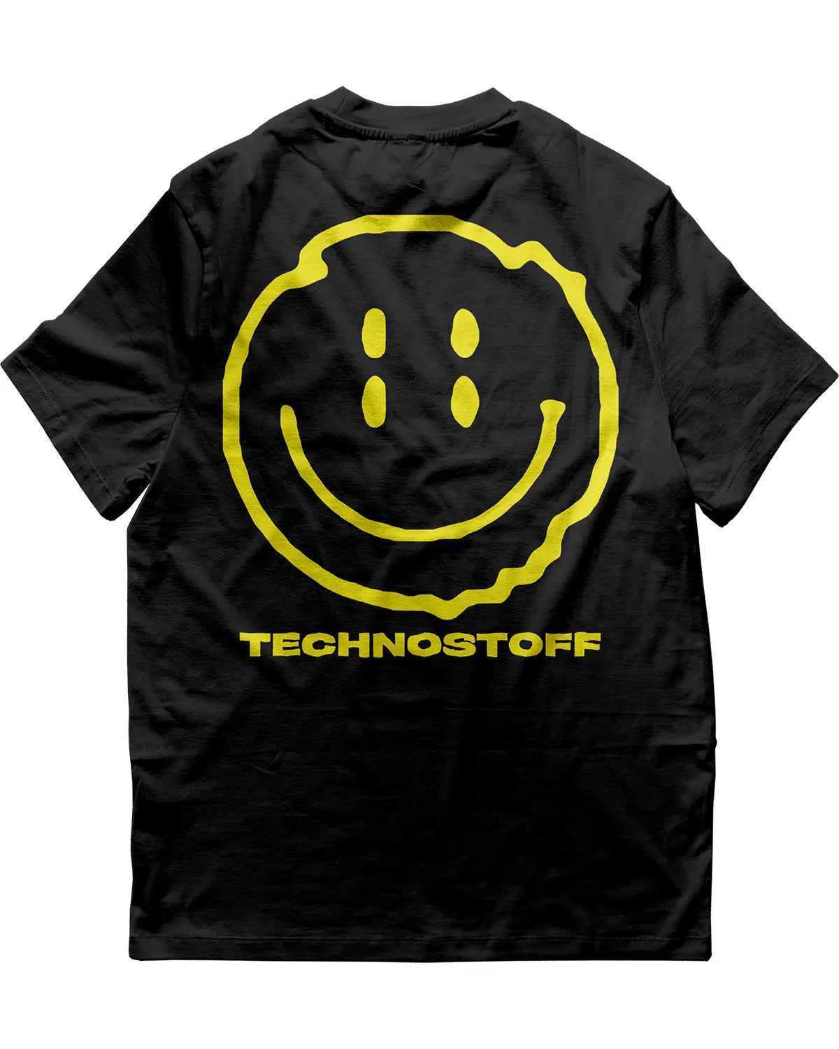 Distorted Smile - Neon Flock T-Shirt (unisex, schwarz)