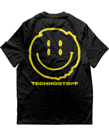 Distorted Smile - Neon Flock T-Shirt (unisex, schwarz)