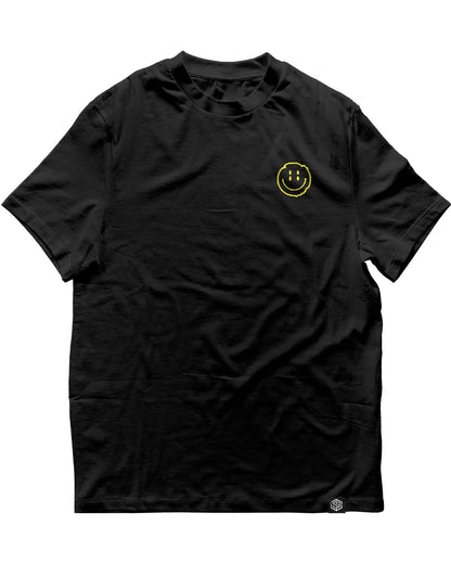 Distorted Smile - Neon Flock T-Shirt (unisex, schwarz)