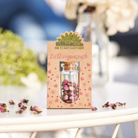 Lieblingsmensch mit handgepflückten Blüten