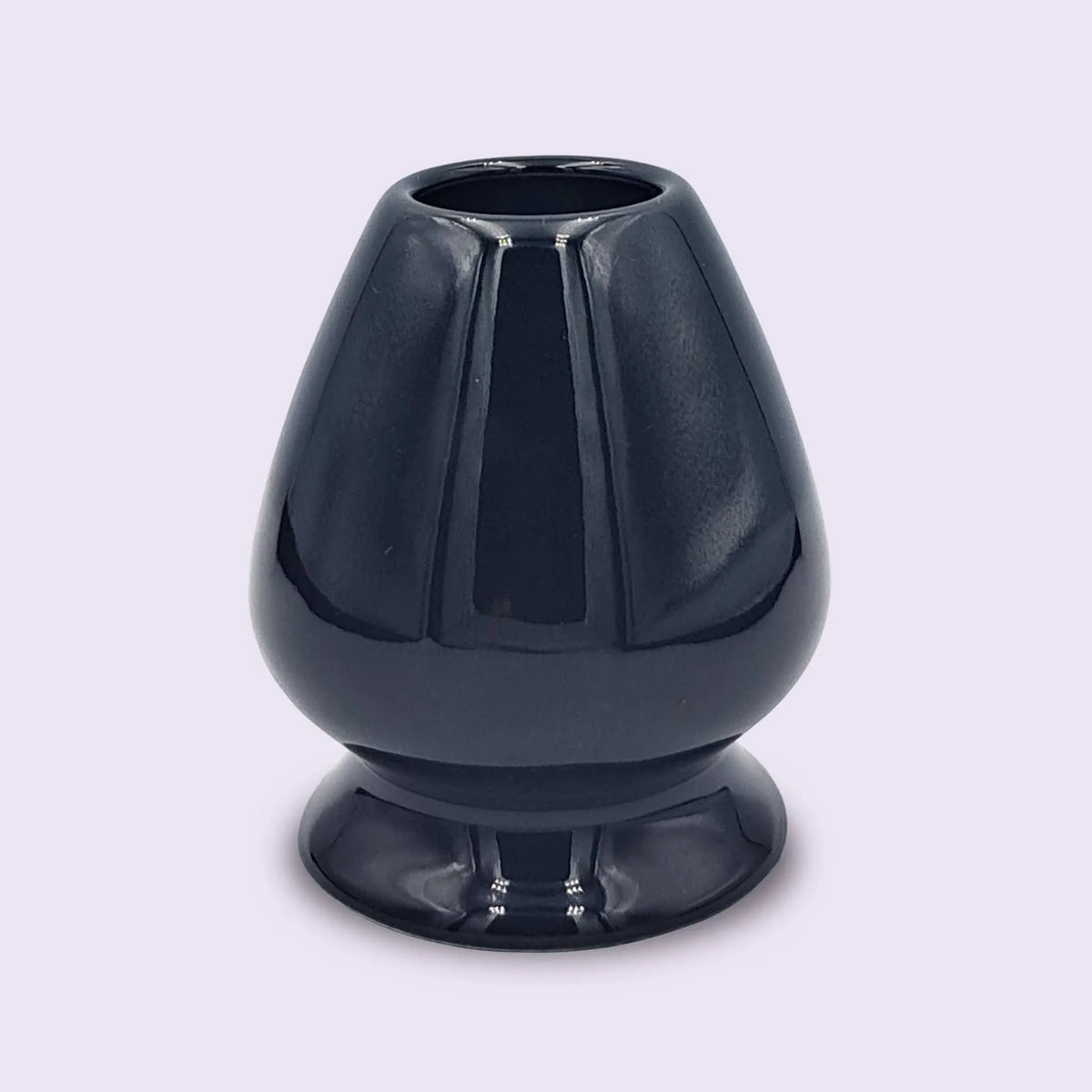 Matcha Besen Halter Kusenaoshi Schwarz aus Keramik