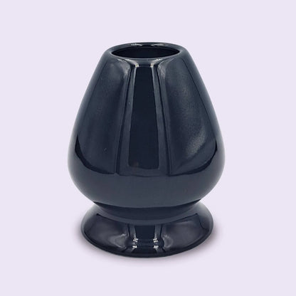 Matcha Besen Halter Kusenaoshi Schwarz aus Keramik