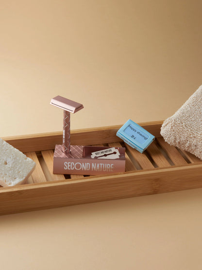 Rasierset - Rasierhobel mit Ständer und Klingen -