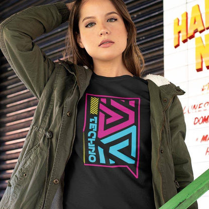 Flashback Techno T-Shirt (schwarz / Frauen)